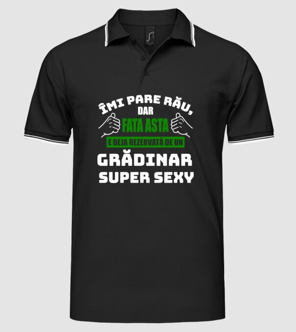 Îmi pare rău, dar fata asta e deja rezervată de un grădinar super sexy model negru pe tricou
