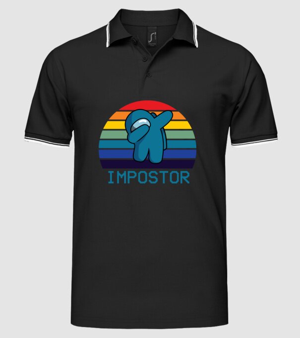 Impostor model negru pe tricou