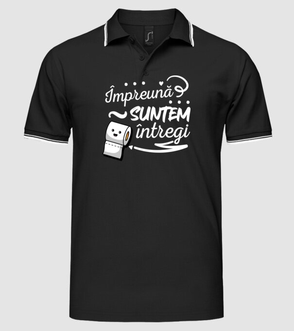 Împreună suntem întregi! model negru pe tricou