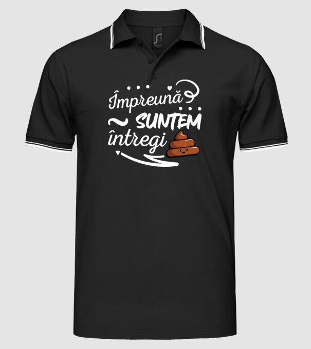 Împreună suntem întregi! model negru pe tricou