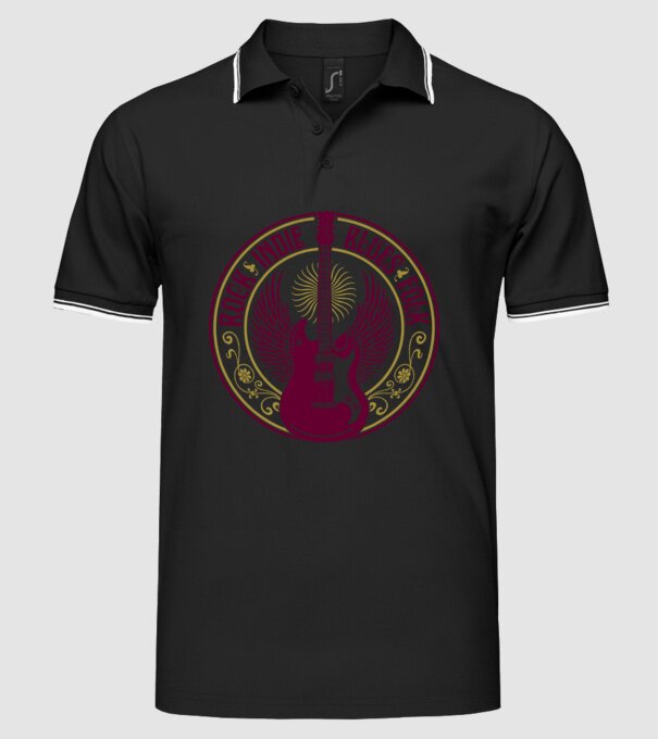 Indie rock model negru pe tricou