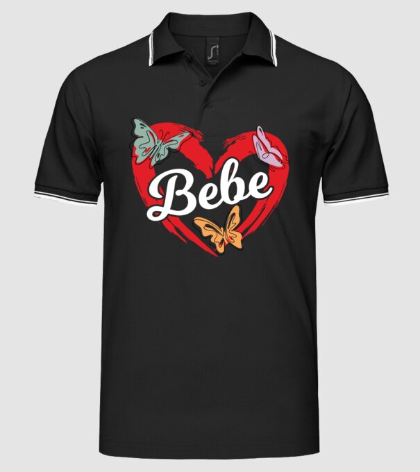 Bebe model negru pe tricou