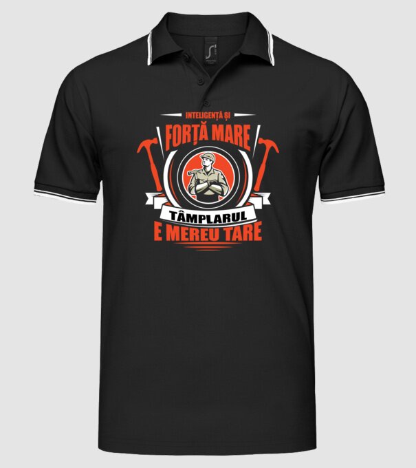 Inteligență și forță mare, dulgherul e mereu tare model negru pe tricou