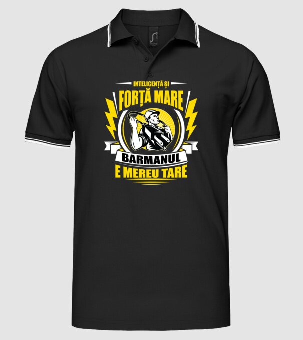Inteligență și forță mare, electricianul e mereu tare model negru pe tricou