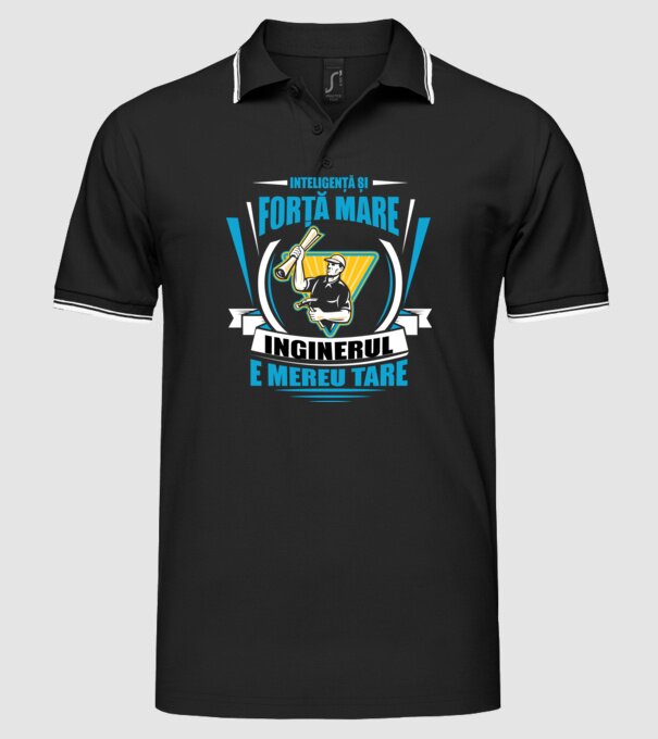 Inteligență și forță mare, inginerul e mereu tare model negru pe tricou