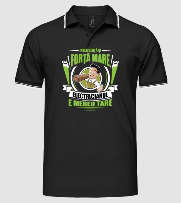 Inteligență și forță mare, tâmplarul e mereu tare model negru pe tricou