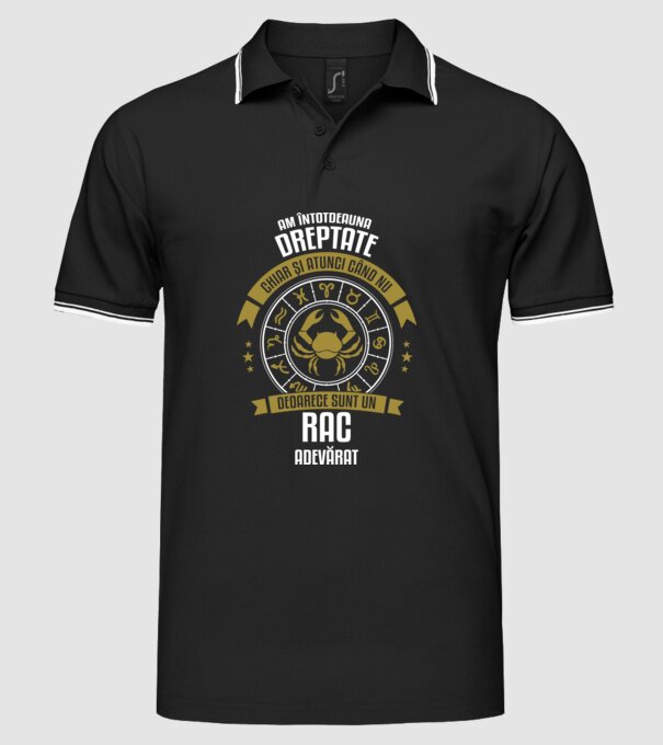 Întotdeauna am dreptate. Chiar și atunci, când nu am, deoarece sunt din zodia rac. model negru pe tricou