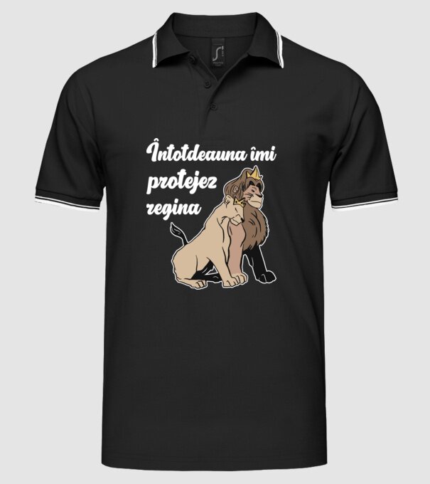 Întotdeauna îmi protejez regina model negru pe tricou