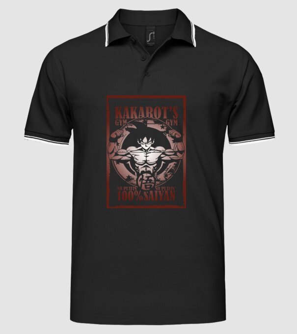 kakarots gym dragonball model negru pe tricou