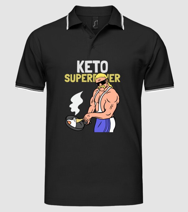KETO SUPERPOWER model negru pe tricou