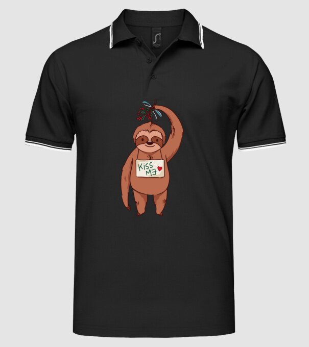 Leneș model negru pe tricou