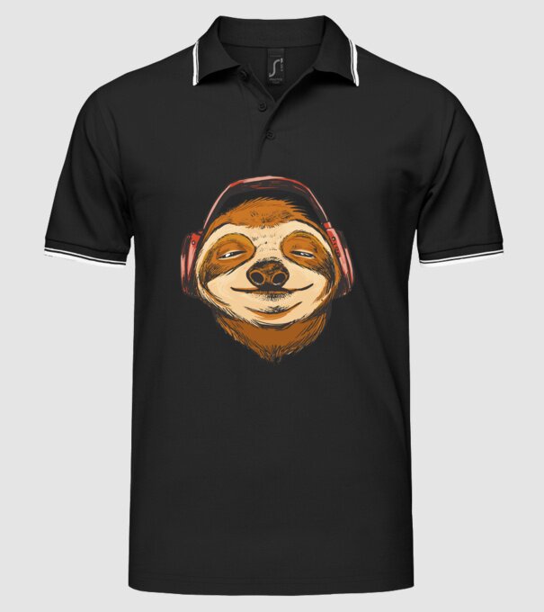 Leneș model negru pe tricou