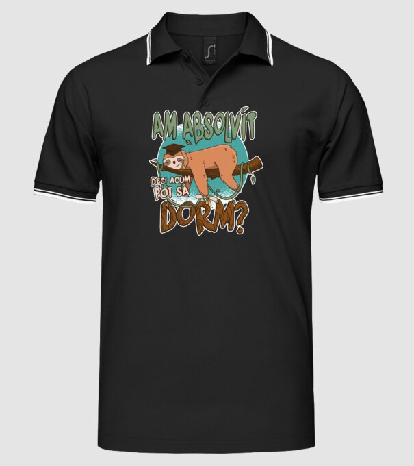 Leneș absolvent 1 model negru pe tricou