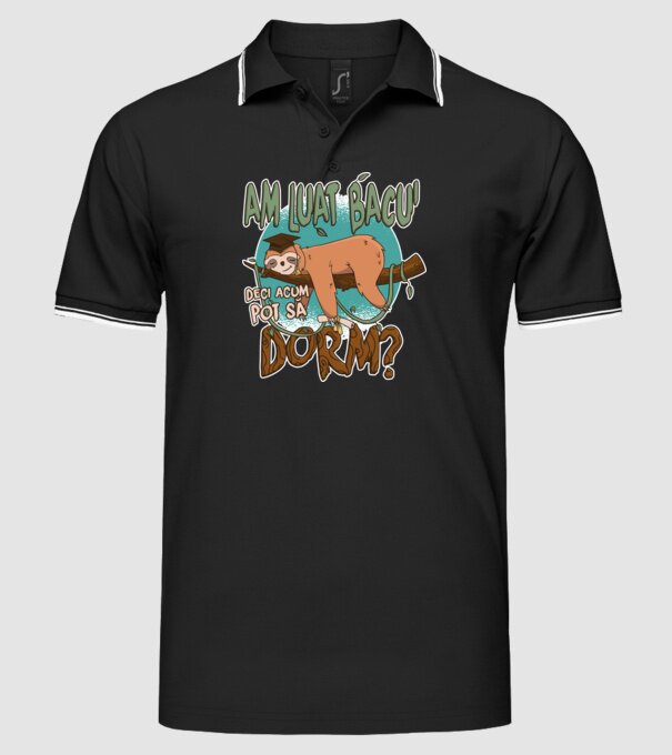 Leneș absolvent 2 model negru pe tricou