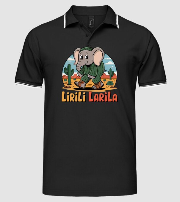 Lirili Larila model negru pe tricou