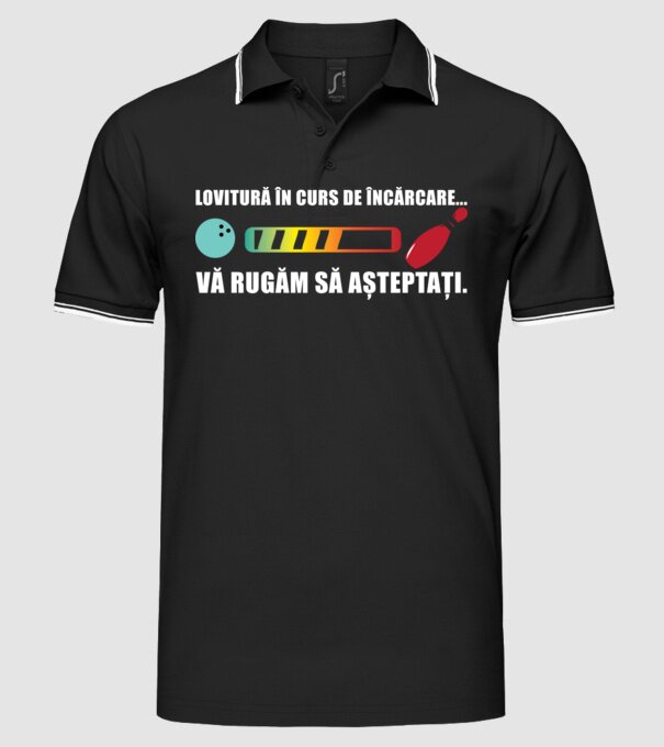 lovitură în curs de încărcare .. vă rugăm să așteptați. model negru pe tricou
