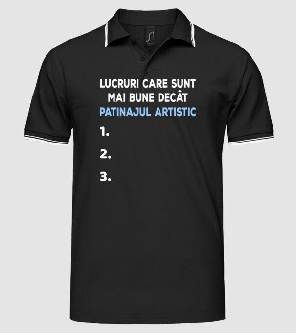 Lucruri care sunt mai bune decât patinajul artistic model negru pe tricou