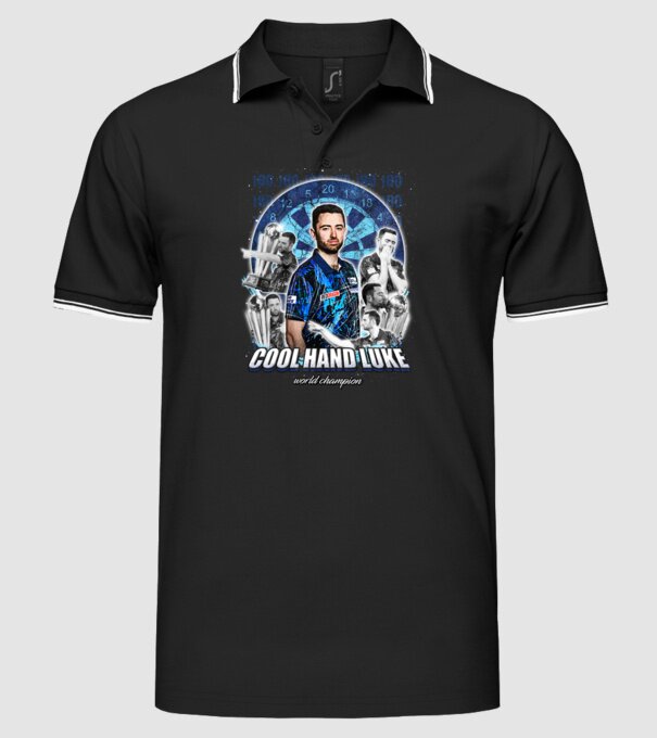 Luke Humphries World Champion model negru pe tricou
