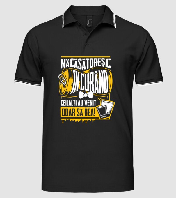 Mă căsătoresc în curând model negru pe tricou