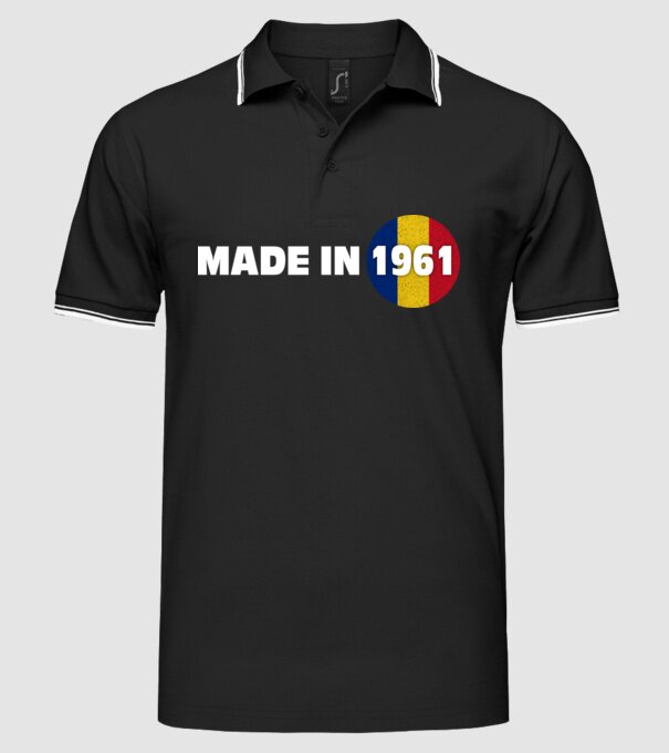 made in 1961 retro vintage model negru pe tricou