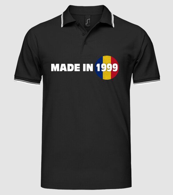 made in 1999 model negru pe tricou