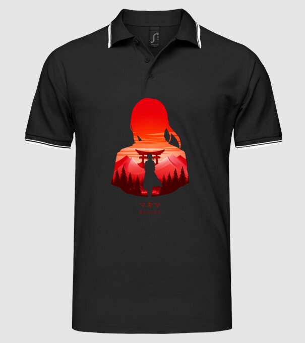 Makima model negru pe tricou