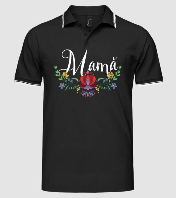 Mamă model negru pe tricou