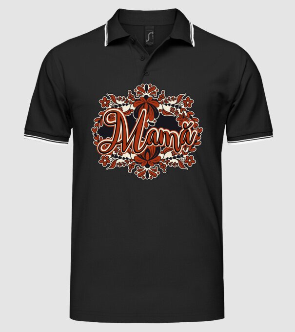 Mamă model negru pe tricou
