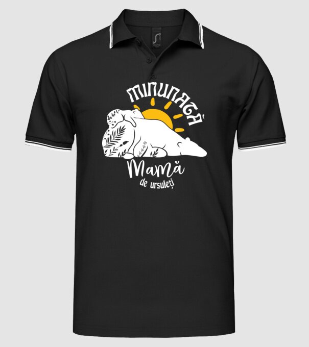 Minunată mamă de ursuleți model negru pe tricou