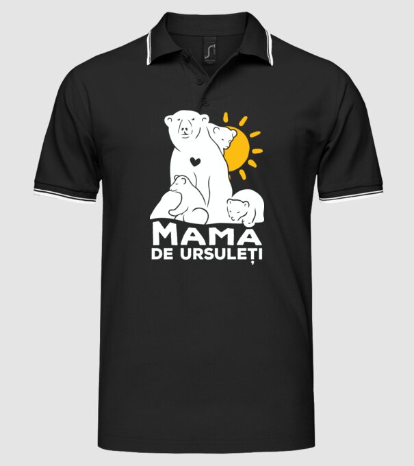 Minunată mamă de ursuleți model negru pe tricou