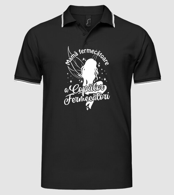 Mamă fermecătoare a copiilor fermecători model negru pe tricou