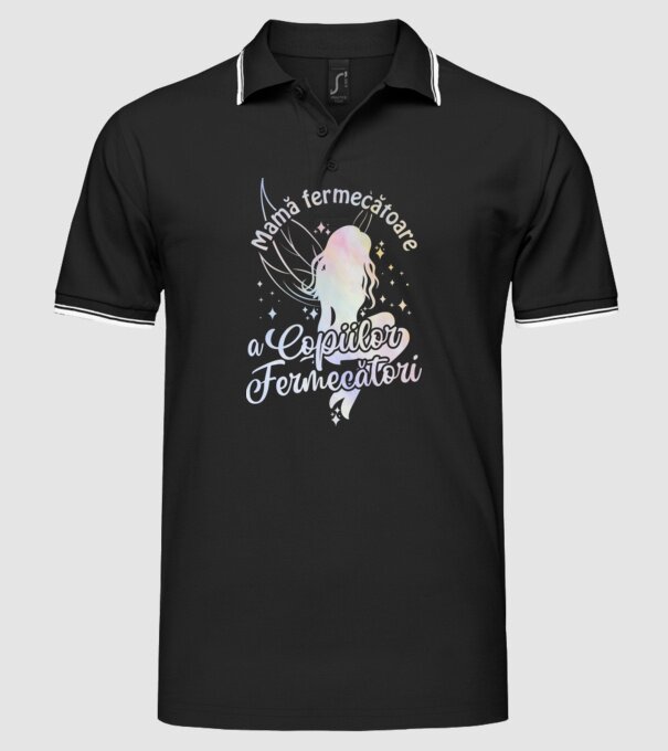 Mamă fermecătoare a copiilor fermecători model negru pe tricou