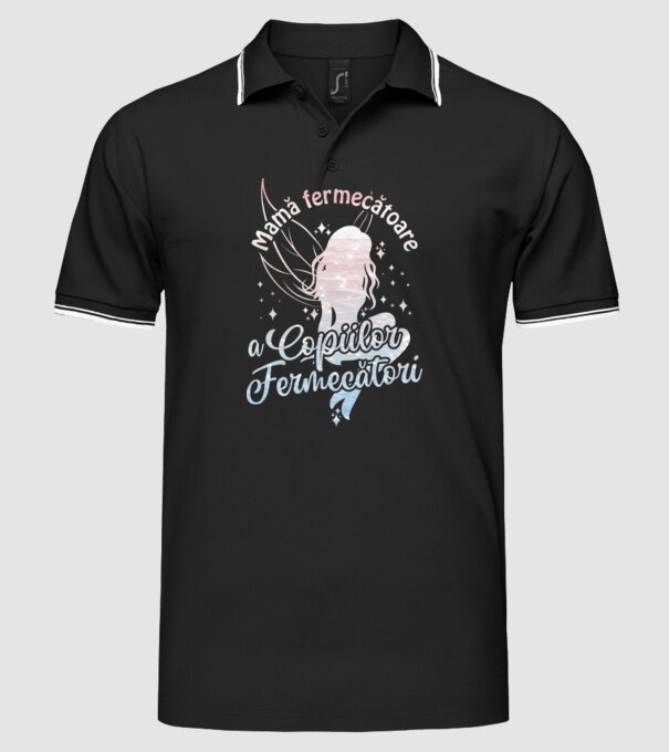 Mamă fermecătoare a copiilor fermecători model negru pe tricou