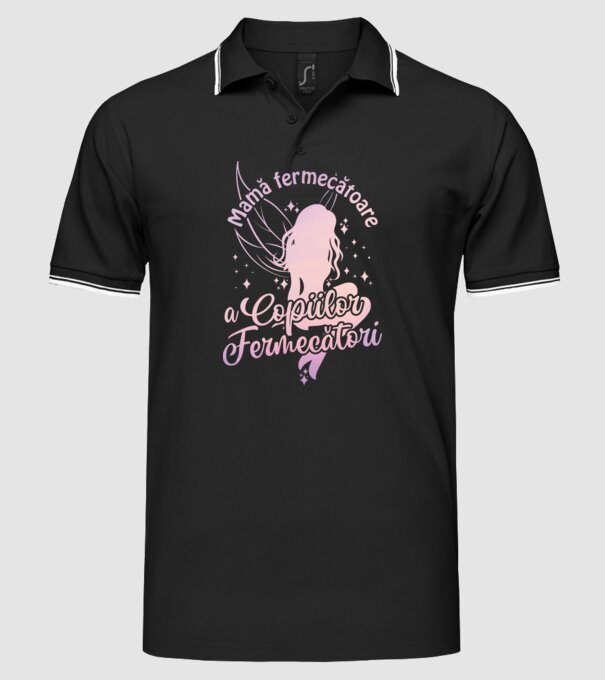 Mamă fermecătoare a copiilor fermecători model negru pe tricou