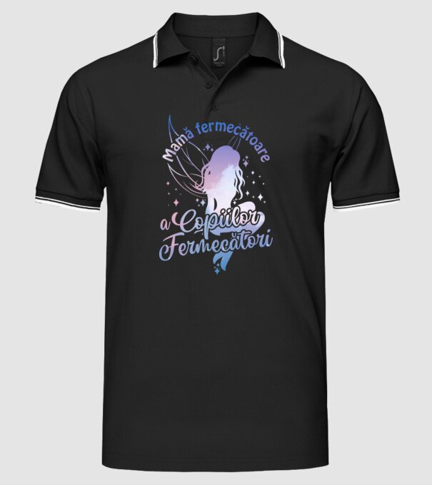 Mamă fermecătoare a copiilor fermecători model negru pe tricou