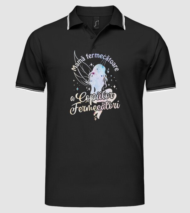 Mamă fermecătoare a copiilor fermecători model negru pe tricou