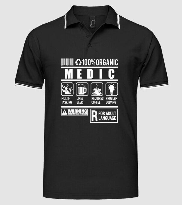 MEDIC model negru pe tricou