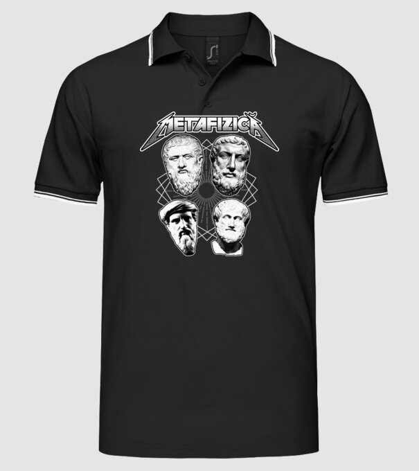 metafizică model negru pe tricou