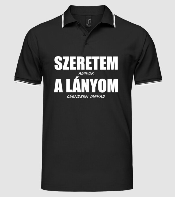 mi place când fiica mea stă liniștită model negru pe tricou