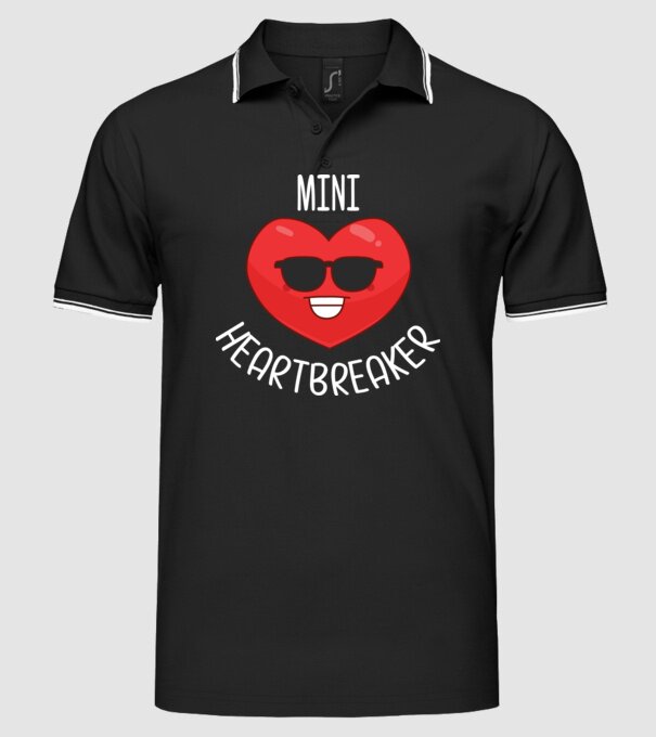 mini heartbreaker model negru pe tricou
