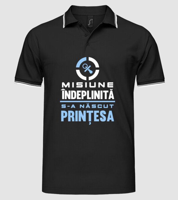Misiune îndeplinită - s-a născut prințesa model negru pe tricou