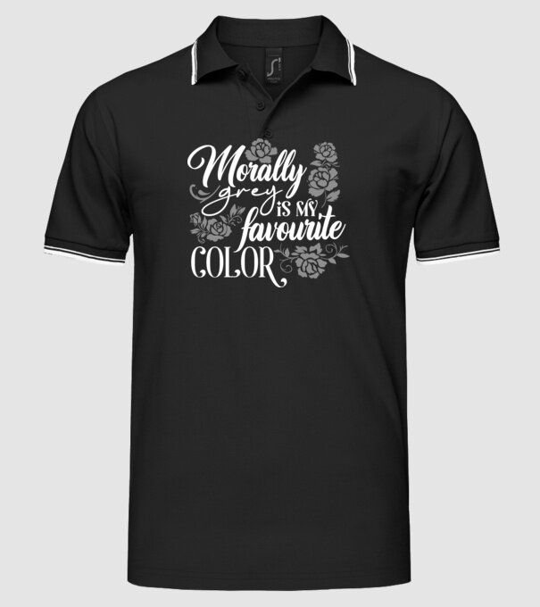 Moraly Gray is my favorite color model negru pe tricou