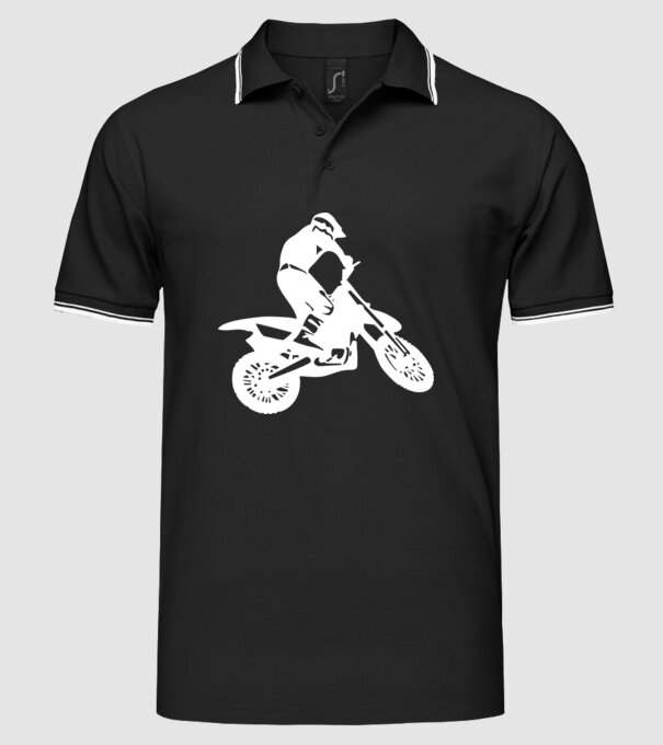 Mountain Bike model negru pe tricou