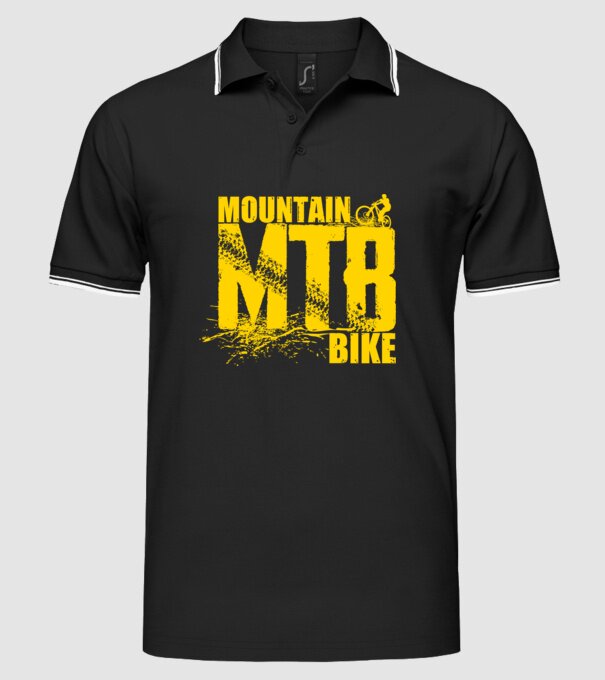 MTB model negru pe tricou