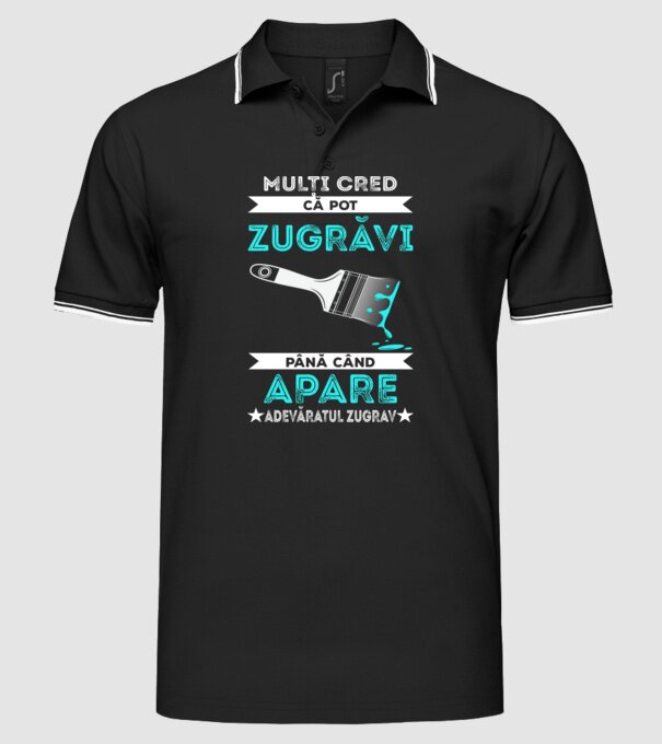 Mulți cred că pot zugrăvi până când apare adevăratul zugrav model negru pe tricou