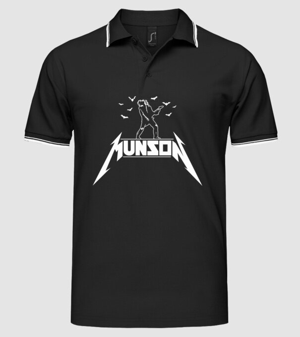 munson parody stranger things model negru pe tricou