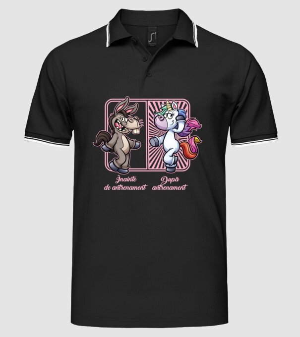 inainte de antrenament model negru pe tricou