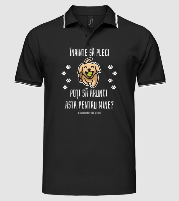 înainte să pleci, poți să arunci asta pentru mine? de aproximativ 900 de ori? model negru pe tricou