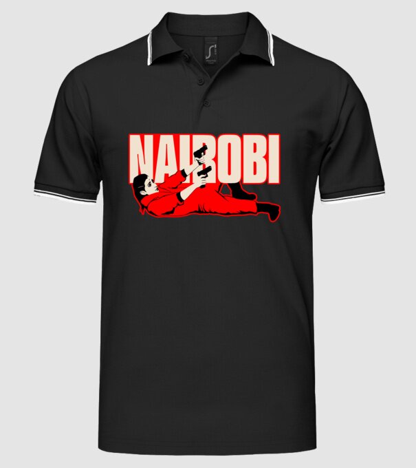 nairobi la casa de papel model negru pe tricou