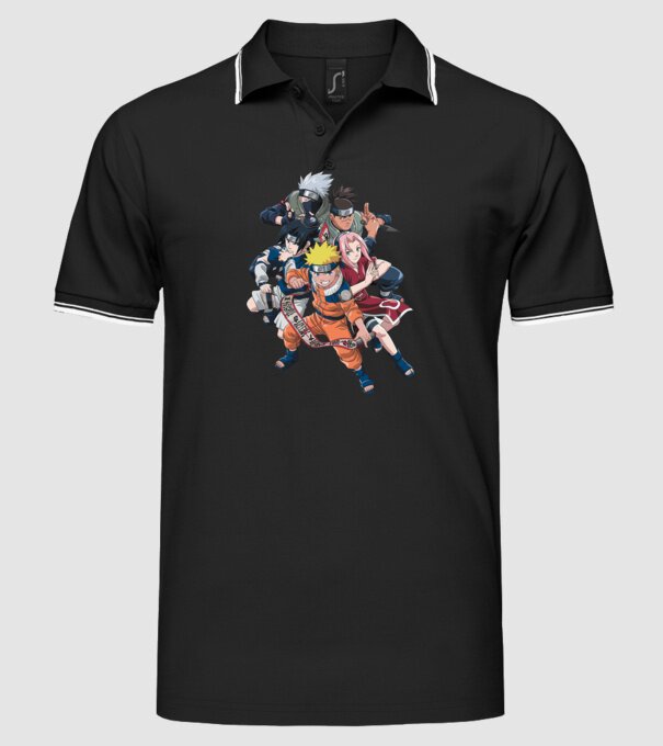NARUTO model negru pe tricou